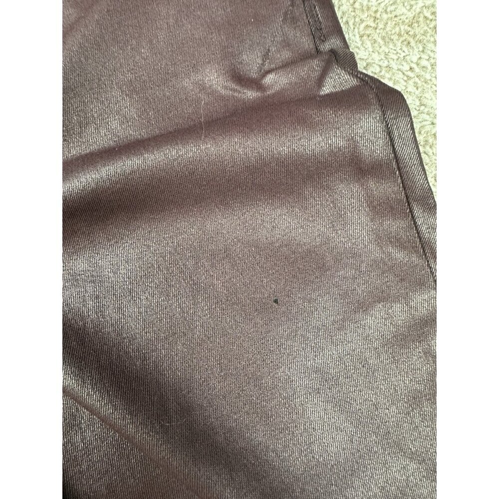 Kut from the Kloth Mia High Rise Skinny Wet Look Bordeaux Jeans Size 0 - Picture 5 of 16